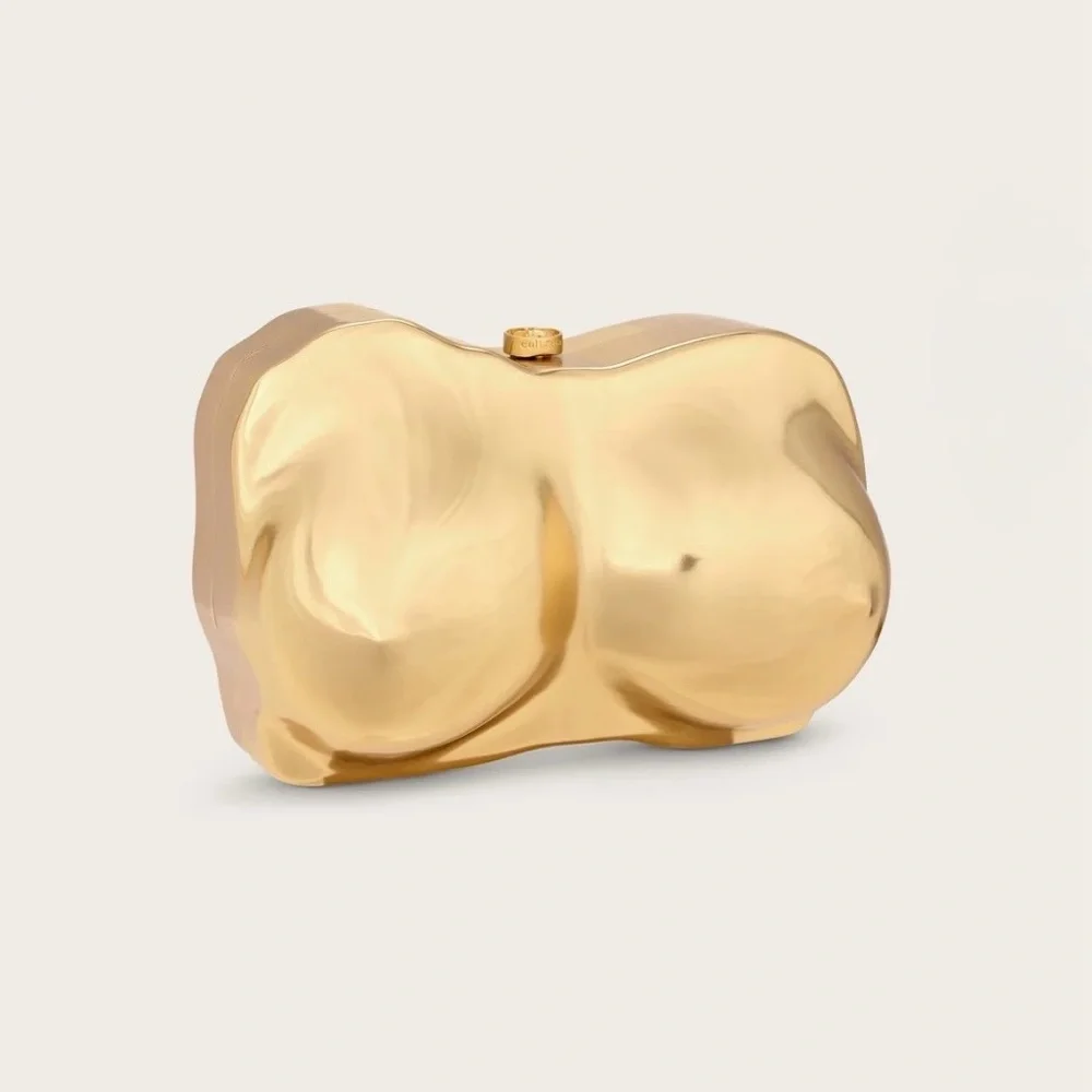 Cult Gaia Reina Clutch in Brushed Brass — $898 NWT